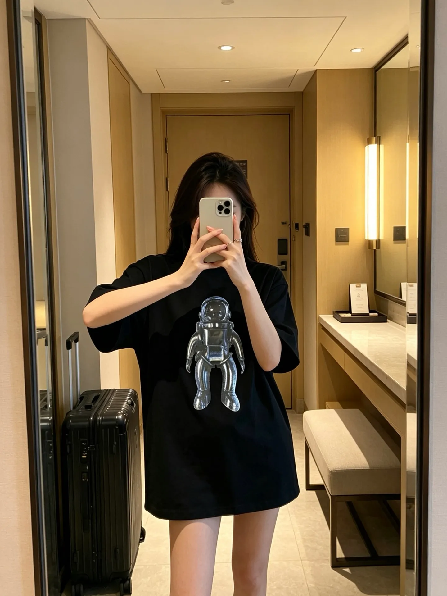 Louis Vuitton/Louis Vuitton astronaut print short sleeves